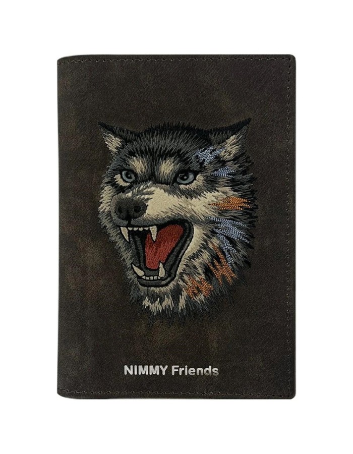 Nimmy Raptor Wolf Passport/Wallet Case - Brown Nimmy Raptor Wolf Passport/Wallet Case - Brown