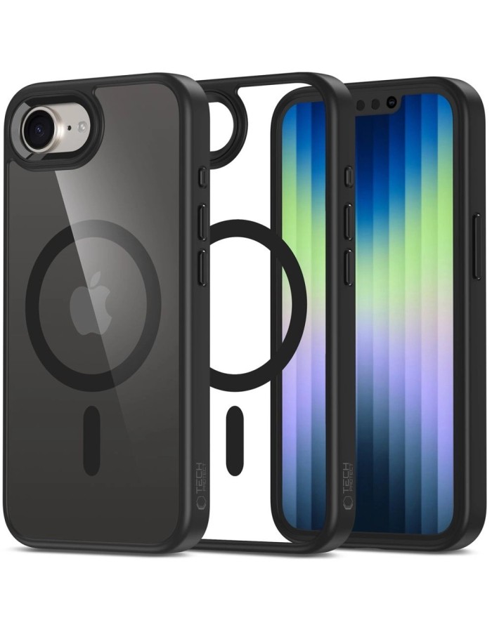 Tech-Protect MagMat MagSafe Case for iPhone 16e / 17e - Black-Transparent Tech-Protect MagMat MagSafe Case for iPhone 16e / 17e - Black-Transparent