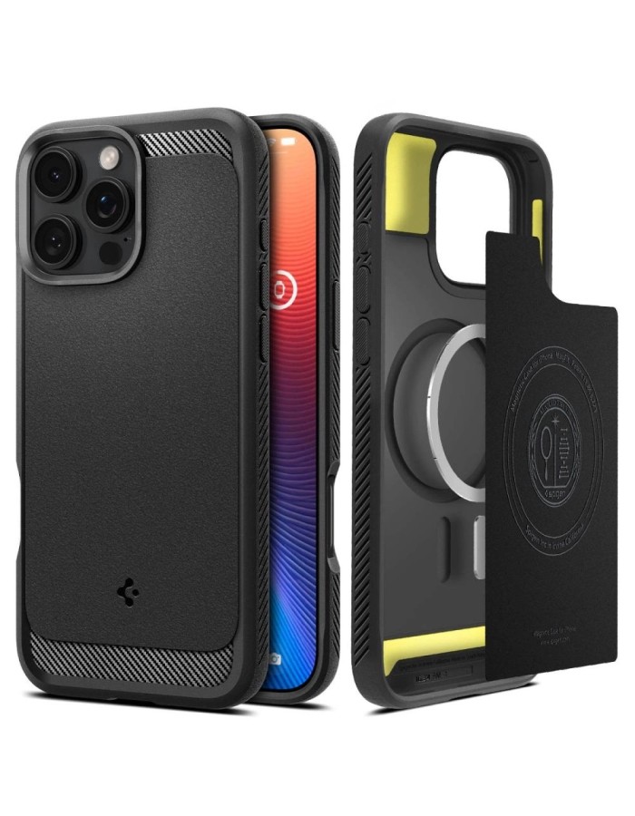 Spigen Rugged Armor MagSafe Case for iPhone 16 Pro Max - Black Spigen Rugged Armor MagSafe Case for iPhone 16 Pro Max - Black