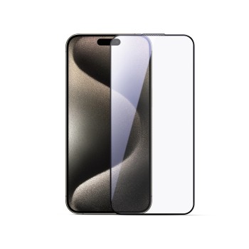 Joyroom JR-MLG0278 2.5D HD Dustproof Tempered Glass with Black Frame for iPhone 15 Plus/16 Plus