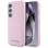 Karl Lagerfeld Saffiano Full Wrapped Elongated Metal Logo MagSafe Case for Samsung Galaxy S25 - Pink