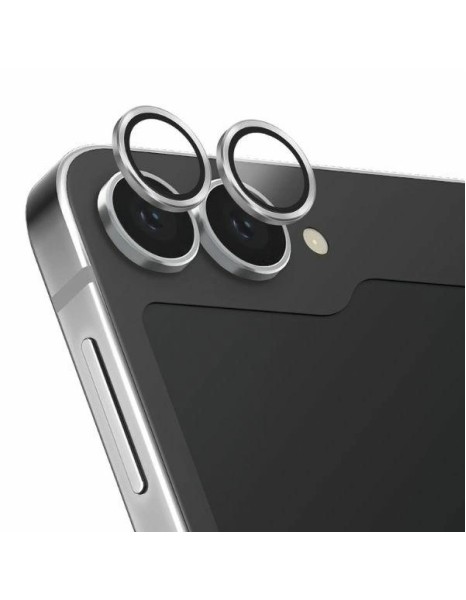 Uniq Optix Auminium Tempered Glass for Lens with Applicator for Samsung Galaxy Z Flip 6 - Silver