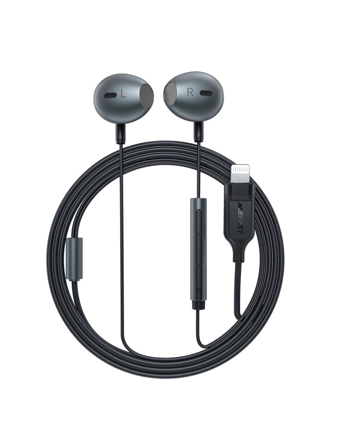 Acefast L1 in-ear headphones with Lightning connector, microphone and remote control 1.2 m - black Acefast L1 in-ear headphones with Lightning connector, microphone and remote control 1.2 m - black