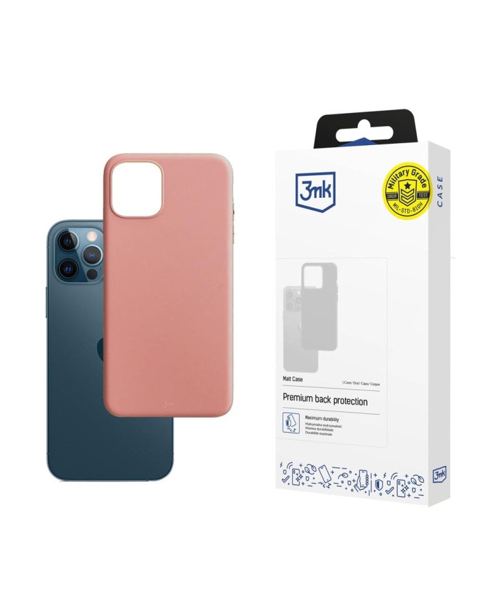 Apple iPhone 12/12 Pro - 3mk Matt Case lychee Apple iPhone 12/12 Pro - 3mk Matt Case lychee