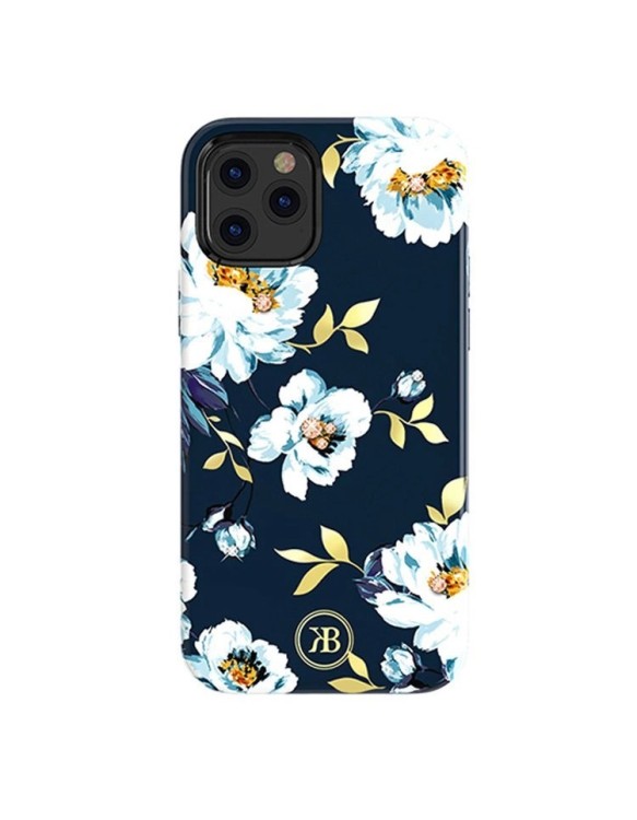 Kingxbar Blossom case decorated with original Swarovski crystals iPhone 12 mini multicolour (Gardenia)