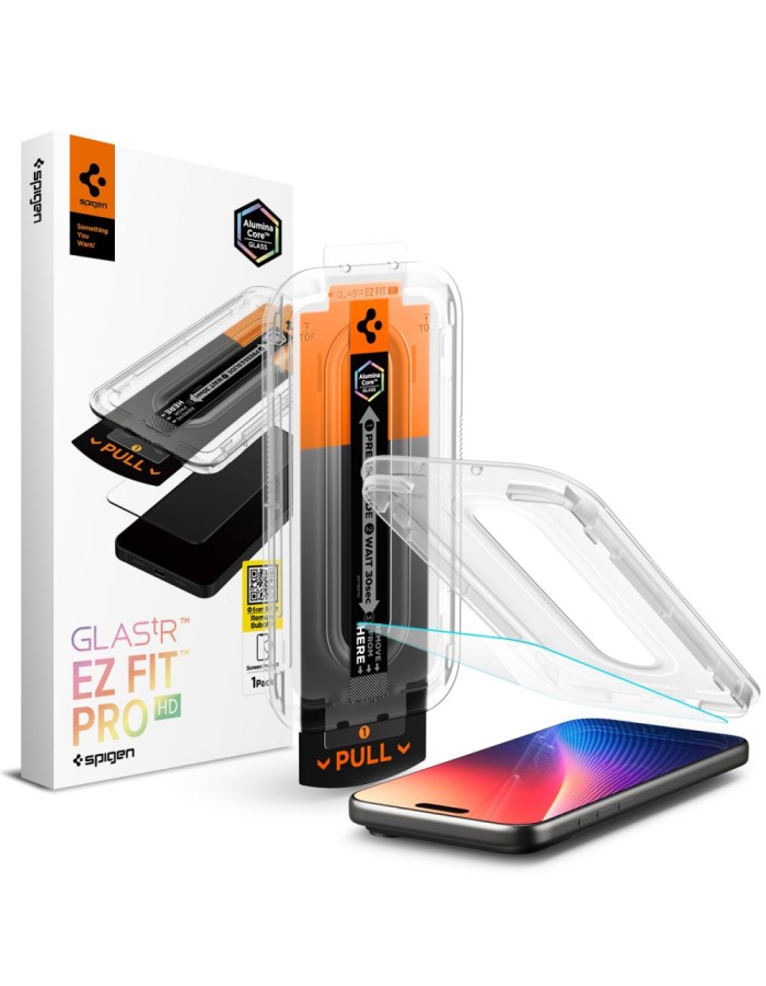 Spigen Glas.TR EZ Fit Pro Tempered Glass for iPhone 16 Pro Max / 17 Pro Max - Transparent Spigen Glas.TR EZ Fit Pro Tempered Glass for iPhone 16 Pro Max / 17 Pro Max - Transparent