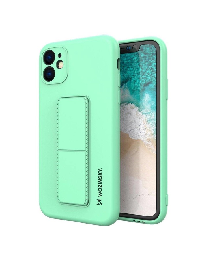 Wozinsky Kickstand Case silicone case with stand for Samsung Galaxy A22 4G mint Wozinsky Kickstand Case silicone case with stand for Samsung Galaxy A22 4G mint