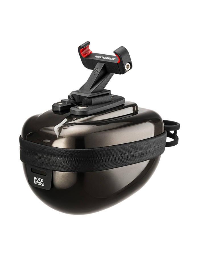 Rockbros rigid hard shell saddle bag, compact, 0.4l capacity - carbon pattern Rockbros rigid hard shell saddle bag, compact, 0.4l capacity - carbon pattern