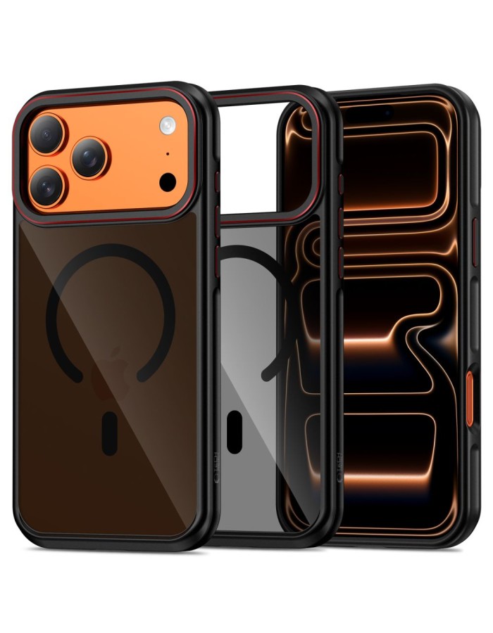 Tech-Protect MagHybrid MagSafe Case for iPhone 17 Pro Max - Black and Red Tech-Protect MagHybrid MagSafe Case for iPhone 17 Pro Max - Black and Red