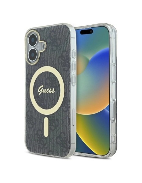 Guess IML 4G MagSafe iPhone 16 Case - Black Guess IML 4G MagSafe iPhone 16 Case - Black