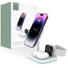Tech-Protect QI15W-A27 3-in-1 inductive charger with MagSafe stand for smartphone / Apple Watch / AirPods - white Tech-Protect QI15W-A27 3-in-1 inductive charger with MagSafe stand for smartphone / Apple Watch / AirPods - white