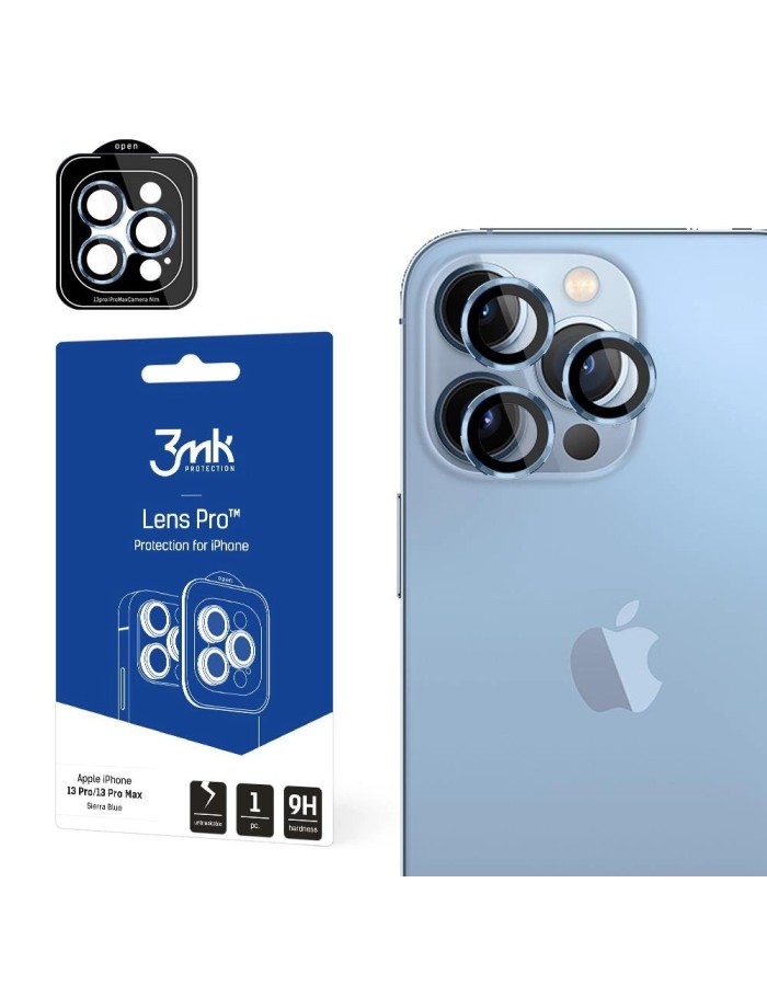 Apple iPhone 13 Pro/13 Pro Max - 3mk Lens Protection Pro Sierra Blue Apple iPhone 13 Pro/13 Pro Max - 3mk Lens Protection Pro Sierra Blue