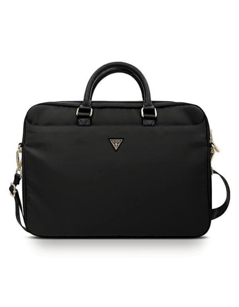 Guess Nylon Triangle Logo bag for a 16" laptop - black