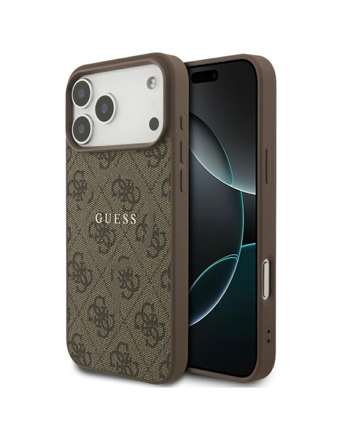 Guess 4G Ring Classic Logo MagSafe Case for iPhone 17 Pro Max - Brown Guess 4G Ring Classic Logo MagSafe Case for iPhone 17 Pro Max - Brown