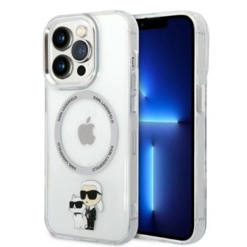 Karl Lagerfeld Iconic Karl&amp;amp;Choupette MagSafe case for iPhone 14 Pro - transparent