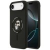 Karl Lagerfeld Silicone Karl&amp;amp;Choupette Ring MagSafe Case for iPhone 17 Air - Black