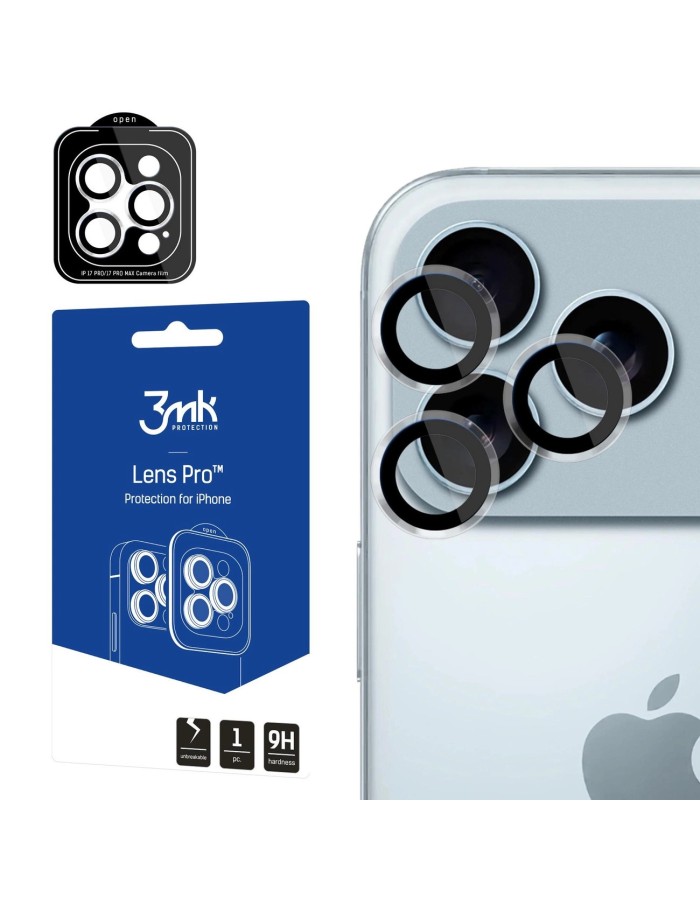3mk Lens Protection Pro Camera Lens Glass for Apple iPhone 17 Pro /17 Pro Max - Clear