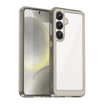 Outer Space Case for Samsung Galaxy S25 Edge Flexible Frame Cover - Translucent, Black