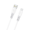 Dudao L25ST 5 A USB-A - USB-C Cable with Soft Silicone Braid 1 m - White Dudao L25ST 5 A USB-A - USB-C Cable with Soft Silicone Braid 1 m - White