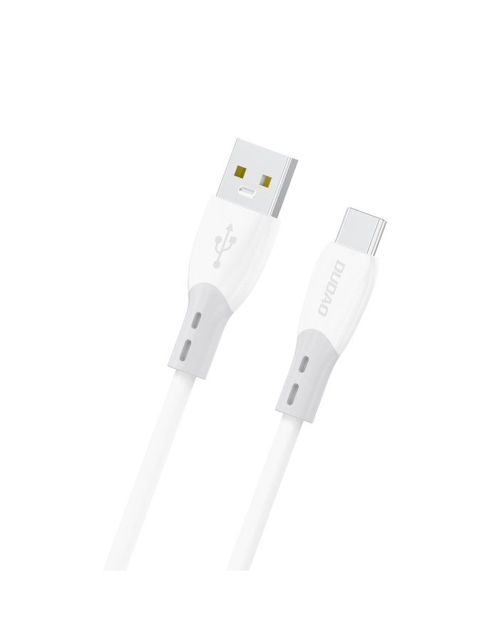 Dudao L25ST 5 A USB-A - USB-C Cable with Soft Silicone Braid 1 m - White Dudao L25ST 5 A USB-A - USB-C Cable with Soft Silicone Braid 1 m - White