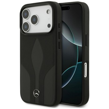 Mercedes Leather The Move MagSafe Case for iPhone 17 Pro - Black