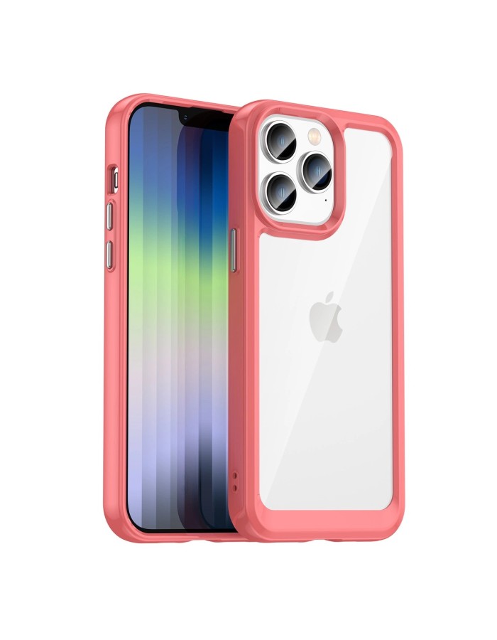 Outer Space Case iPhone 14 Pro hard cover with a gel frame red Outer Space Case iPhone 14 Pro hard cover with a gel frame red