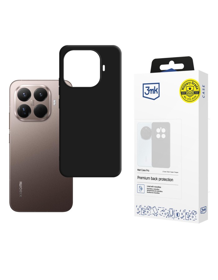 3mk Matt Case Pro for Xiaomi 15T Pro 5G - Black