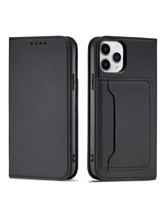 Magnet Card Case for iPhone 12 Pro Max Pouch Card Wallet Card Holder Black Magnet Card Case for iPhone 12 Pro Max Pouch Card Wallet Card Holder Black