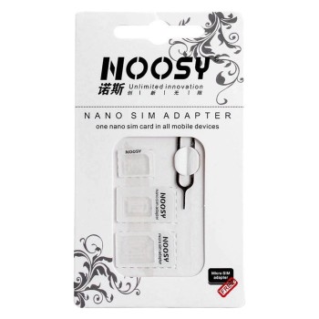 Noosa SIM Card Adapter Set + Key - White Noosa SIM Card Adapter Set + Key - White