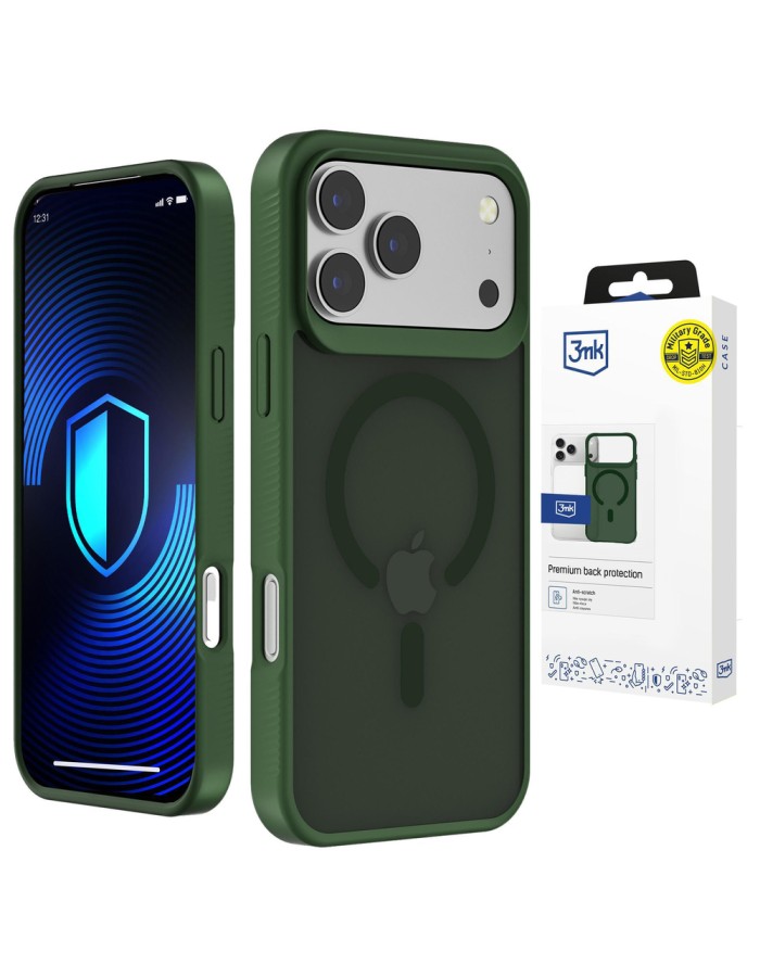 3mk Smoke MagCase for iPhone 17 Pro - Green-Translucent 3mk Smoke MagCase for iPhone 17 Pro - Green-Translucent