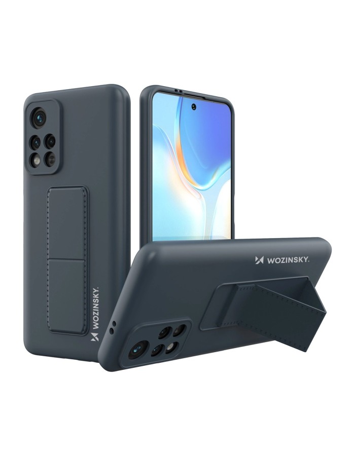 Wozinsky Kickstand Case silicone case with stand Xiaomi Poco M4 Pro 5G navy blue Wozinsky Kickstand Case silicone case with stand Xiaomi Poco M4 Pro 5G navy blue