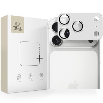 Tech-Protect Camfull Fit+ Camera Lens Glass for iPhone 17 Pro Max - Silver Tech-Protect Camfull Fit+ Camera Lens Glass for iPhone 17 Pro Max - Silver