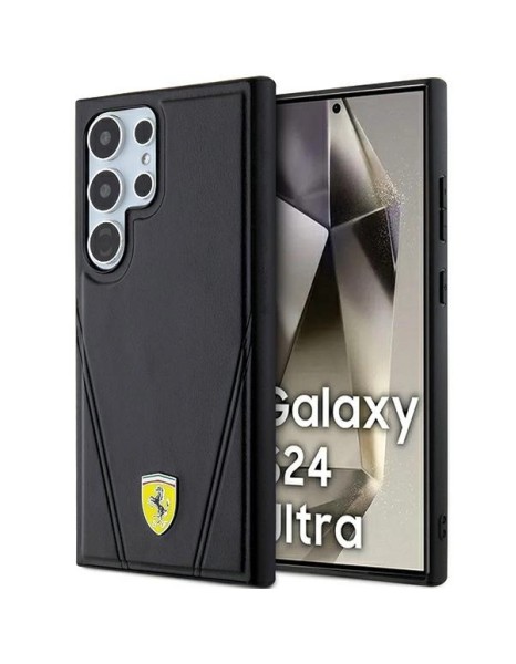 Ferrari Hot Stamp V Lines MagSafe case for Samsung Galaxy S24 Ultra - black Ferrari Hot Stamp V Lines MagSafe case for Samsung Galaxy S24 Ultra - black