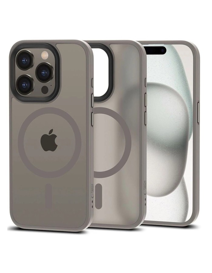 Tech-Protect MagMat MagSafe case for iPhone 15 Pro - titanium matte