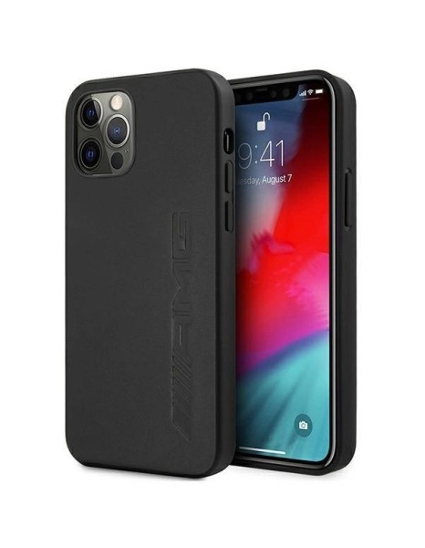 AMG Leather Hot Stamped Case for iPhone 12 Pro Max - Black AMG Leather Hot Stamped Case for iPhone 12 Pro Max - Black