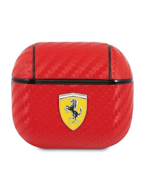 Ferrari FESA3CARE AirPods 3 cover red/red On Track PU Carbon