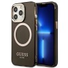 Guess Gold Outline Translucent MagSafe case for iPhone 13 Pro Max - black Guess Gold Outline Translucent MagSafe case for iPhone 13 Pro Max - black