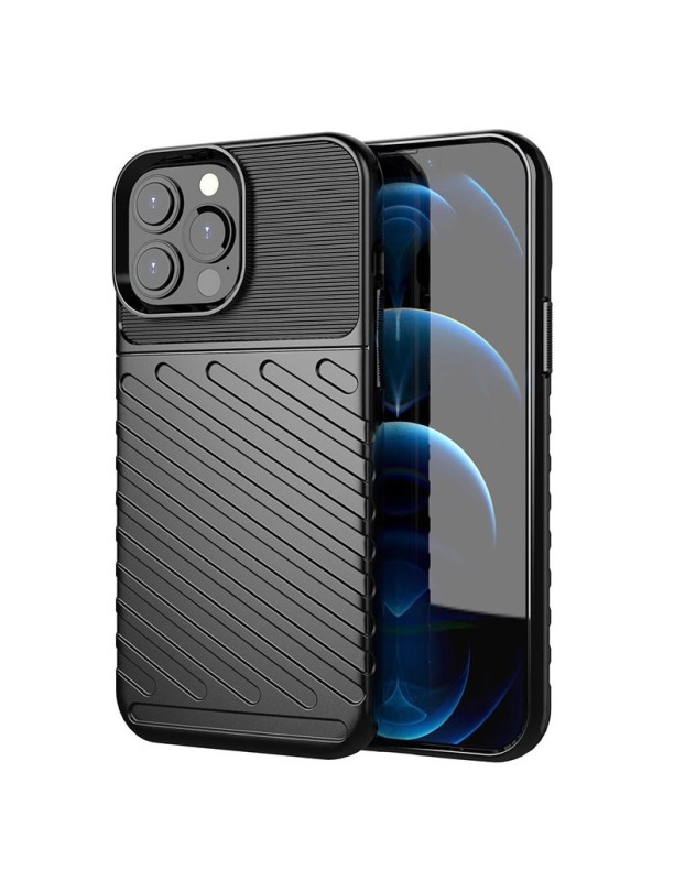 Thunder Case Flexible Tough Rugged Cover TPU Case for iPhone 13 Pro Max black Thunder Case Flexible Tough Rugged Cover TPU Case for iPhone 13 Pro Max black
