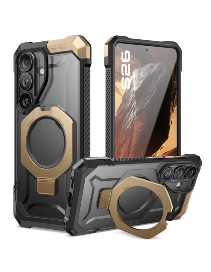 Supcase UB Grip Mag MagSafe Case for Samsung Galaxy S26 - Black and Brown Supcase UB Grip Mag MagSafe Case for Samsung Galaxy S26 - Black and Brown