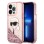 Karl Lagerfeld Glitter Karl&amp;#39;s Head case for iPhone 14 Pro - pink