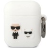 Karl Lagerfeld KLACA2SILKCW AirPods 1/2 cover white/white Silicone Karl &amp;amp; Choupette