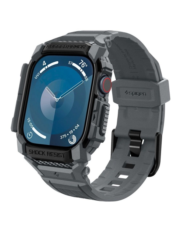 Spigen Rugged Armor Case for Apple Watch 10 46mm - Gray Spigen Rugged Armor Case for Apple Watch 10 46mm - Gray