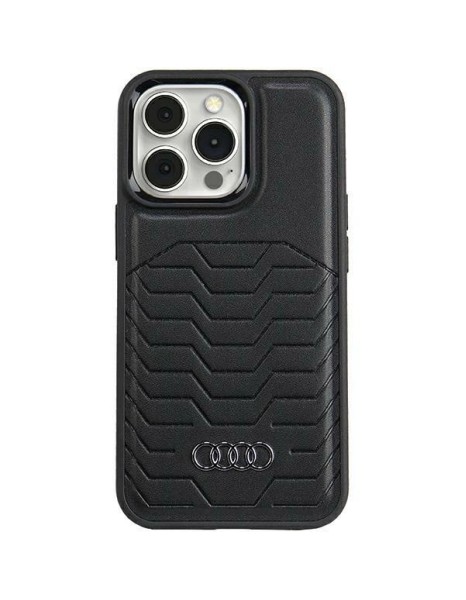 Audi Synthetic Leather case with MagSafe for iPhone 15 Pro - black