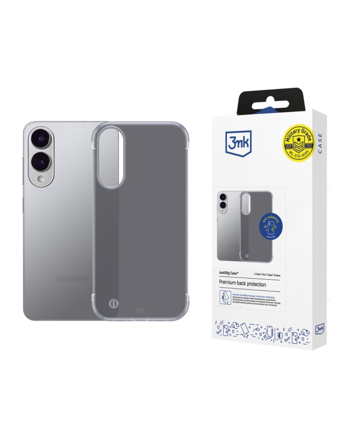 3mk Just20g Matt Case for Samsung Galaxy S25 Edge - Matte Black