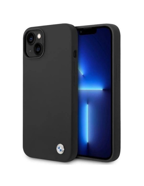 Case BMW BMHCP14MSILBK iPhone 14 Plus 6.7" black/black Silicone Metal Logo