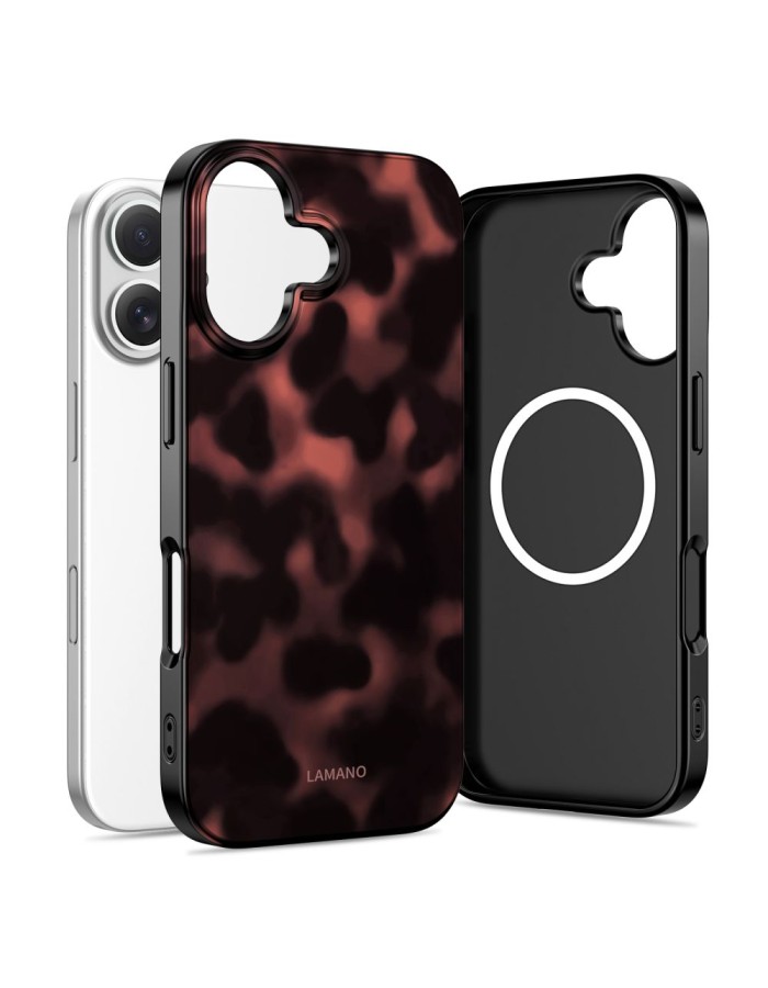 Tech-Protect Lamano MagSafe case for iPhone 17 - black and red Tech-Protect Lamano MagSafe case for iPhone 17 - black and red