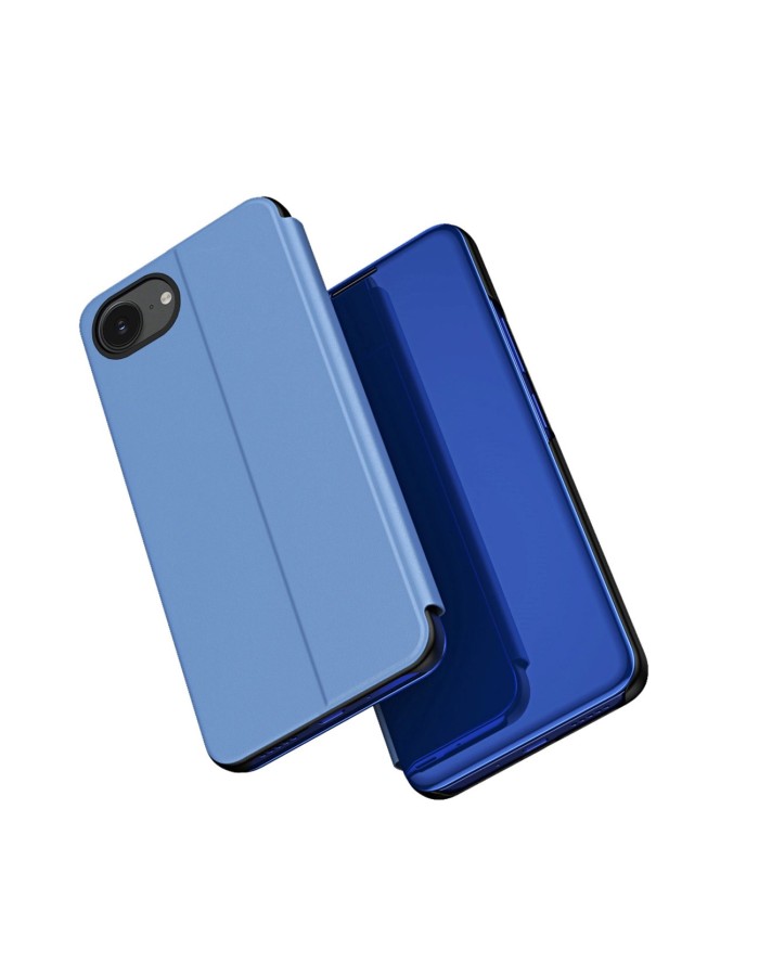 Clear View Case for iPhone 16e / 17e Flip Cover - Blue