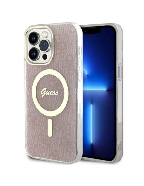 Guess 4G MagSafe case for iPhone 14 Pro Max - pink Guess 4G MagSafe case for iPhone 14 Pro Max - pink