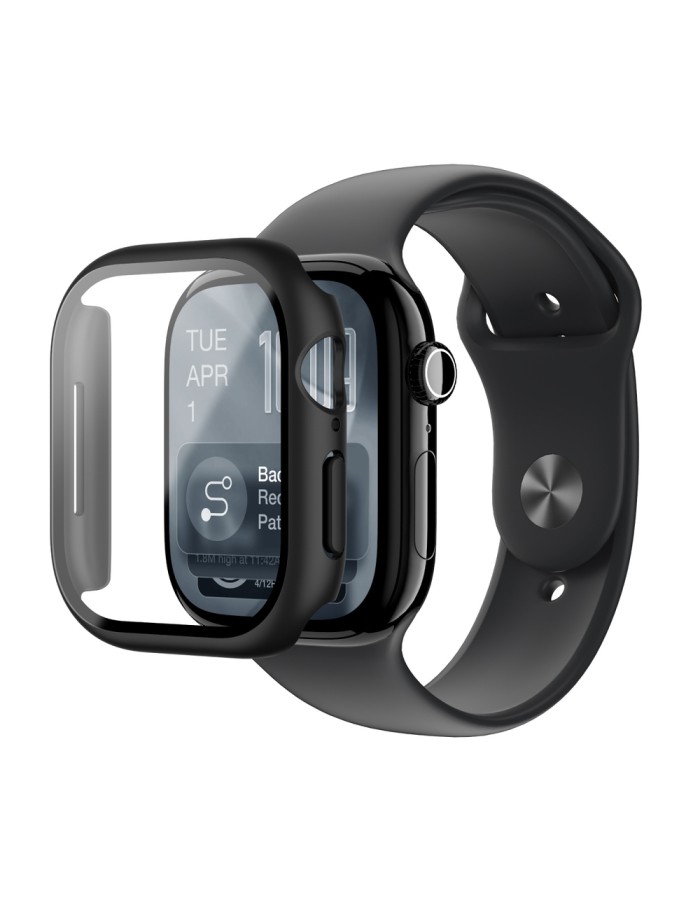 AmazingThing Radix Glass Screen Protector with Case for Apple Watch Series 11 46mm - Black AmazingThing Radix Glass Screen Protector with Case for Apple Watch Series 11 46mm - Black