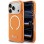 Guess IML Script Metal MagSafe Case for iPhone 17 Pro - Orange